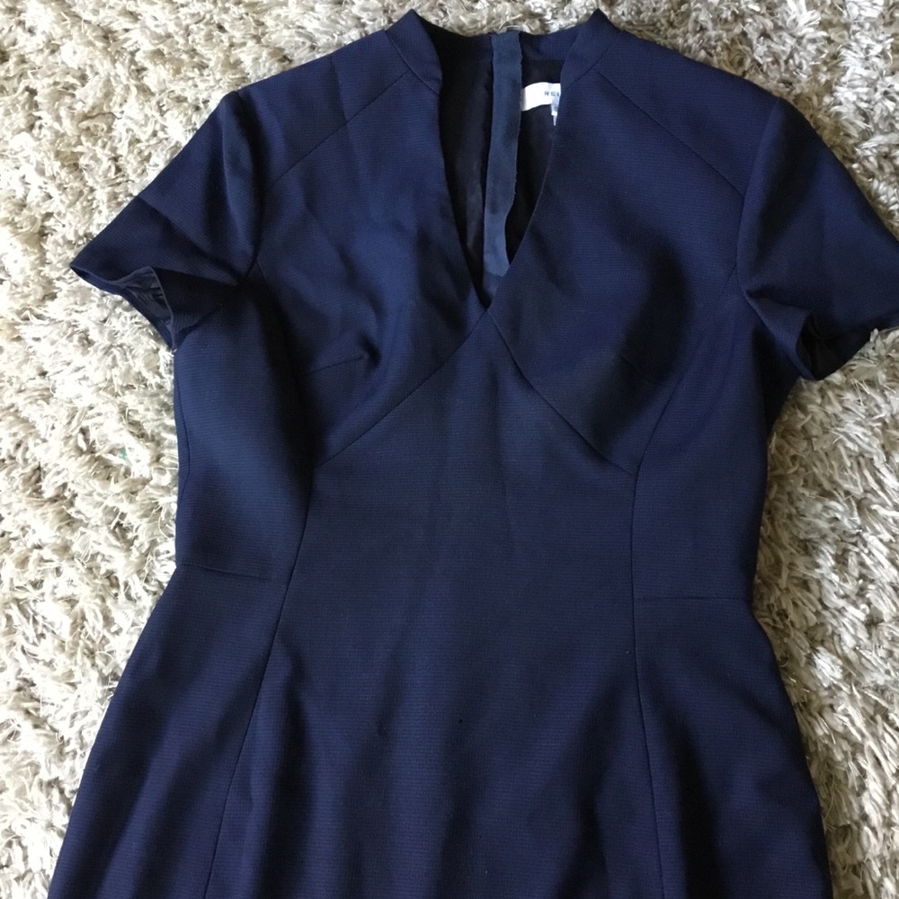 Reiss size 8 Elegant Navy Blue Dress - Picture 4 of 13